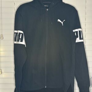 Puma Men's Black Zip-Up Sweater